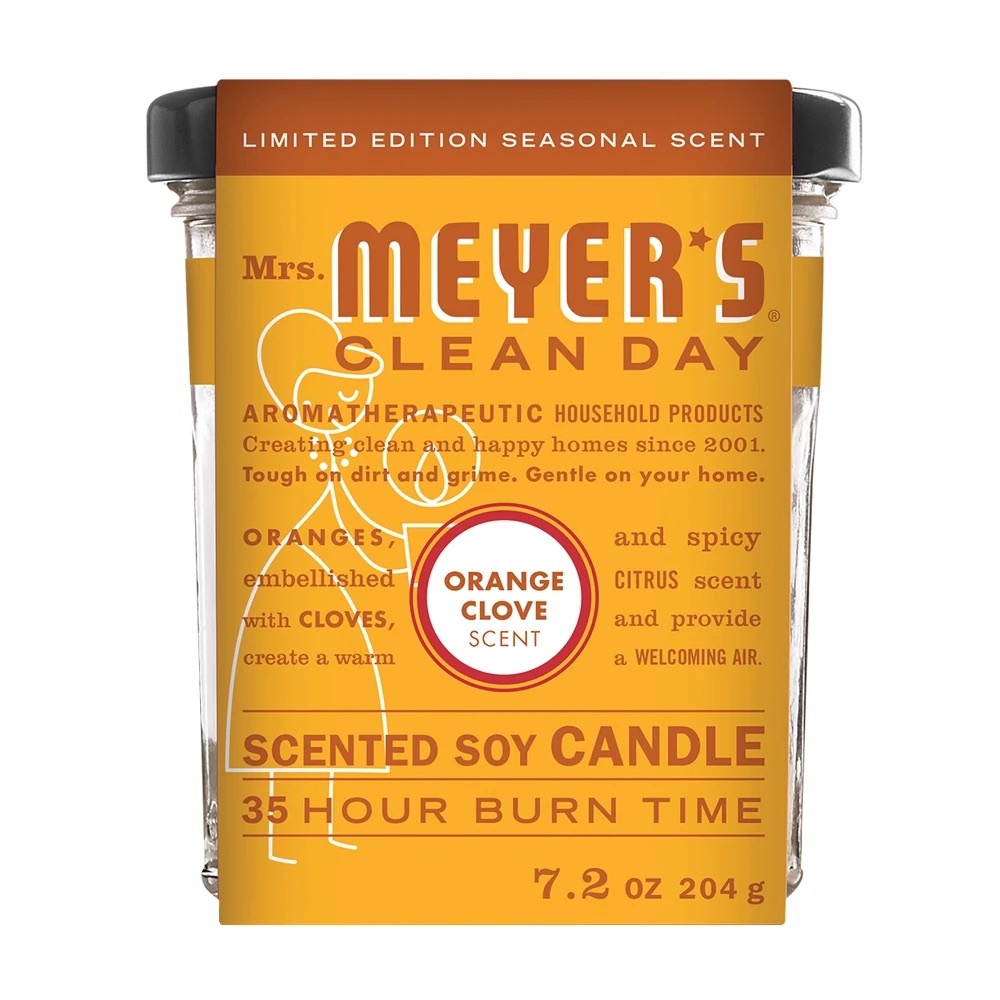 Discount Shipping! Limited Edition Mrs. Meyer's Soy Candle Orange Clove 7.2 oz